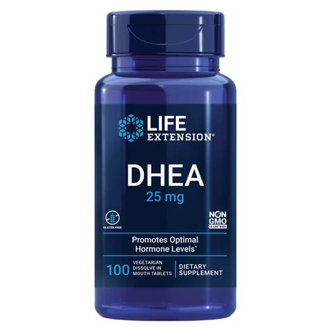 life extension dhea 25 mg 100 vegetarian dissolve in mouth tablets