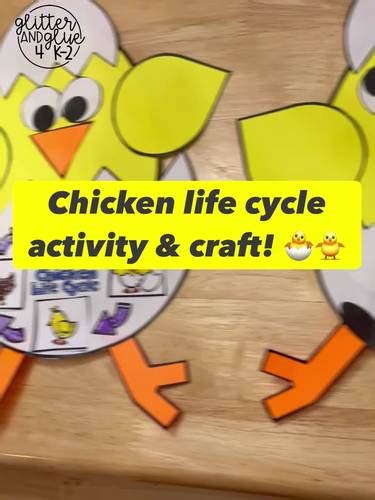 Chicken Life Cycle Craft By Glitter And Glue 4 K 2 Tpt