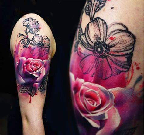 Rose Tattoo By Timur Lysenko Abstract Flower Tattoos Girl Tattoos Tattoos