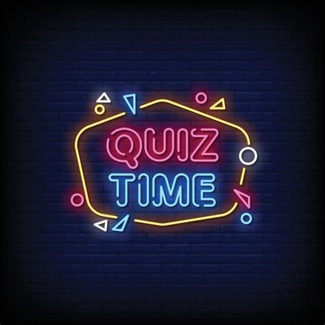 Quiz Time Neon Signs Style Text Vector 2424648 Vector Art At Vecteezy
