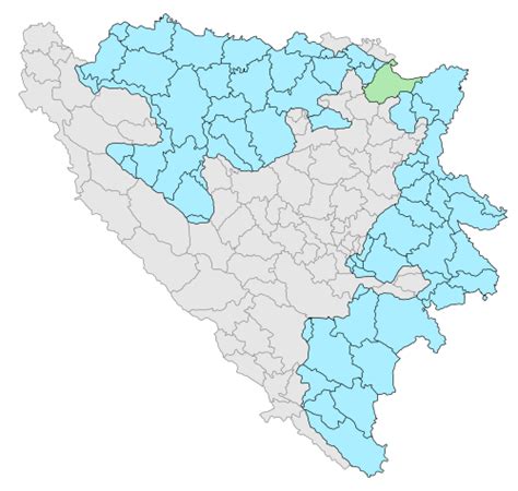 Location Of The Republika Srpska Blue And Brčko District Green