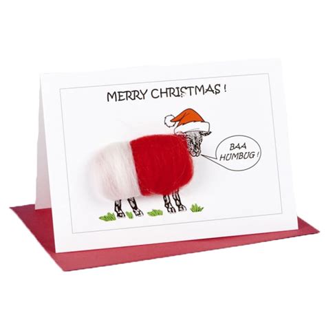 Handmade Sheep Christmas Cards With Real Sheep Wool Fun Etsy Uk