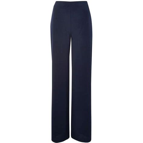 Wide Leg Trousers By Love €33 Liked On Polyvore Featuring Pants Navy