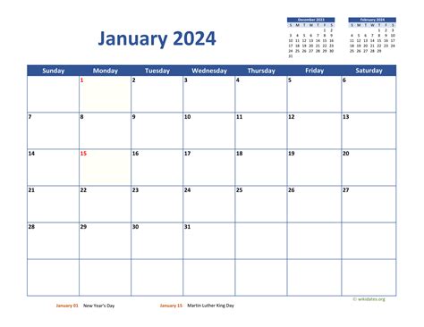 Free Printable January 2024 Calendar Download 40 Off