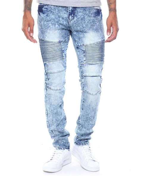 Stretch Moto Jeans Biker Jeans Men Jeans Pants Moto Jeans