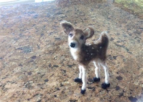 Needle Felted Fawn By Joyfelt Critters Needle Felting Critter Fawn