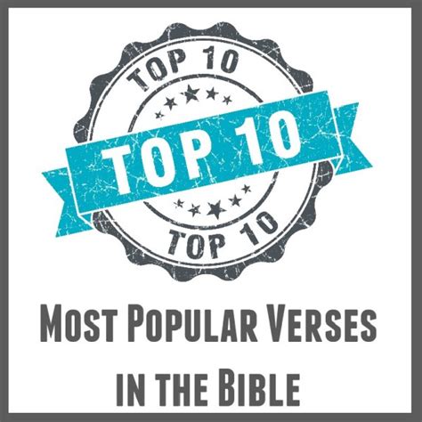 The Top 10 Most Popular Verses In The Bible Free Printable Included