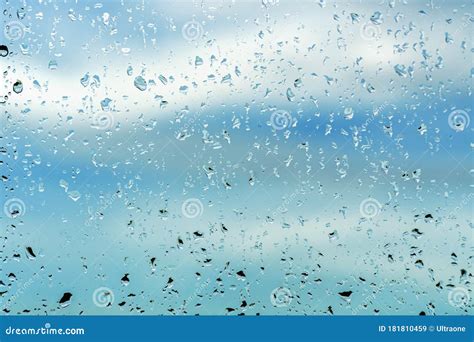 Raindrops On The Glass Stock Image Image Of Background 181810459