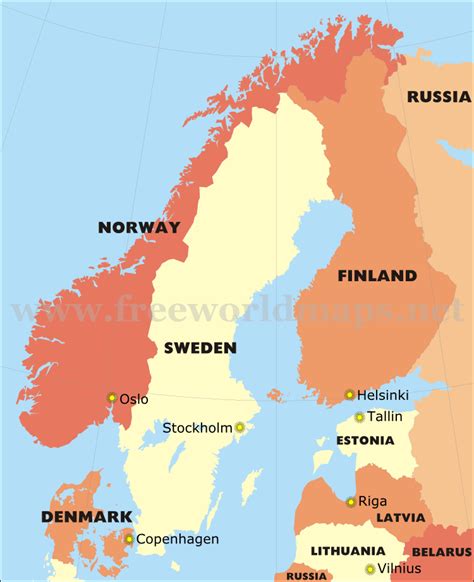 Map Of Scandinavian Countries And Capitals Photos