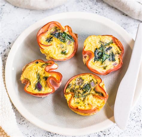 Ham Spinach And Egg Breakfast Muffins Just 320 Calories Per Serve