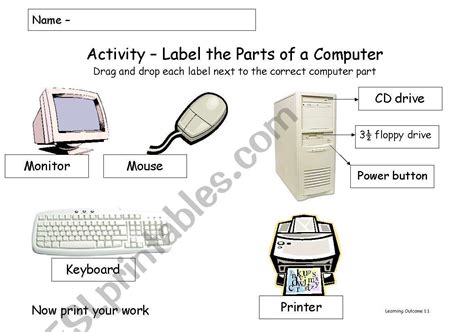 Computer Parts Labeling Worksheet Answers Printable Word Searches