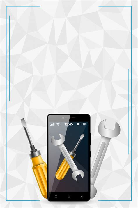 Blue Technology Mobile Phone Repair Background Maintenance