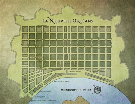Carte De Quartier Français De La Nouvelle Orléans Image Stock éditorial