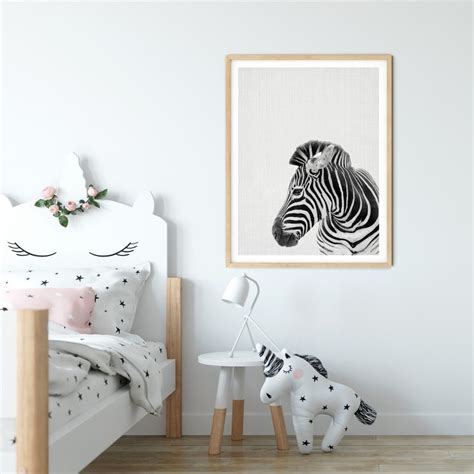 Baby Zebra Printable Nursery Animal Prints Zebra Nursery Etsy
