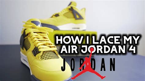 How To Lace Jordan 4s Youtube