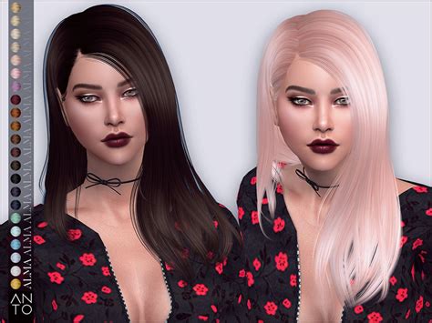 Sims 4 Hairs ~ The Sims Resource Alma Hair By Anto