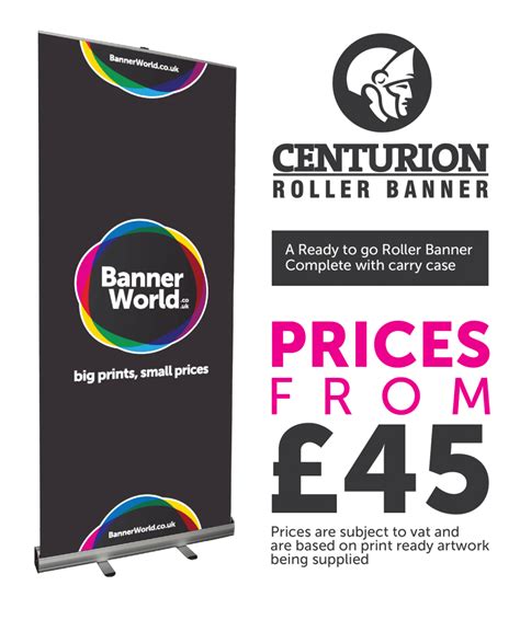 Centurion Roller Banner Trade Pricing Quantity Discounts