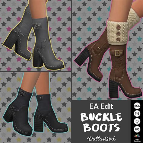 Sims 4 Maxis Match Boots Cc Male Female Fandomspot