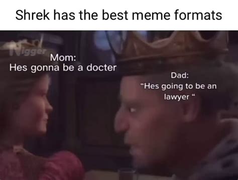Shrek Has The Best Meme Formats Mom Hes Gonna Be A Docter Dad Hes
