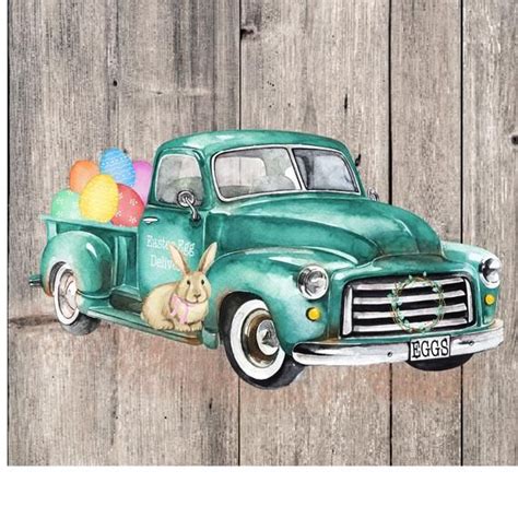 Easter Truck Design Spring Sublimation Easter Sublimation Etsy