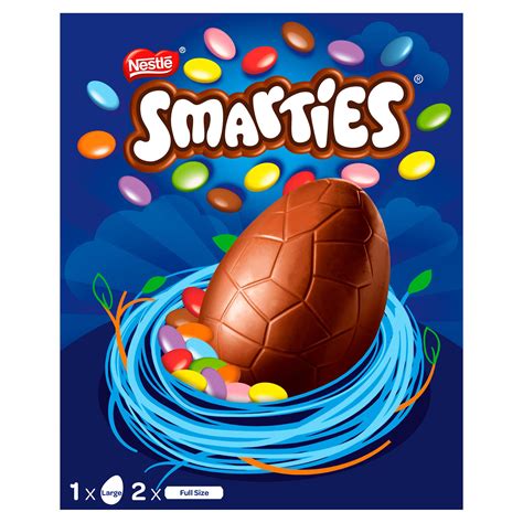 Smarties Milk Chocolate Large Easter Egg 256g Easter Eggs Iceland Foods