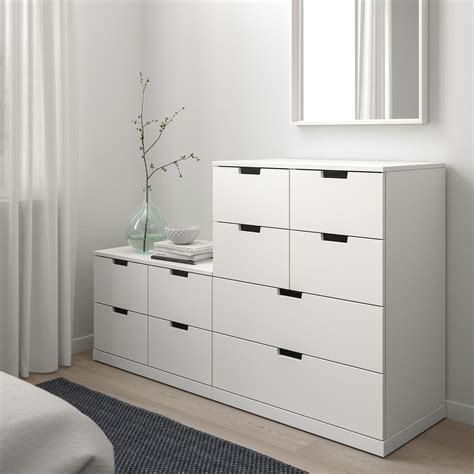 Nordli Chest Of 10 Drawers White 160x99 Cm Ikea Small Drawers Chest Of Drawers Ikea Nordli