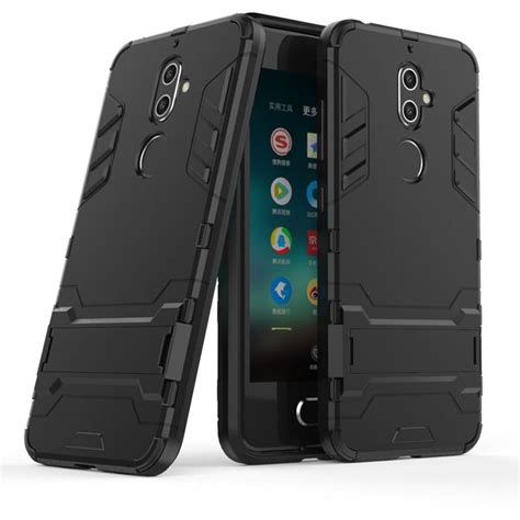 Armor Shockproof Case New Hybrid Tpu Pc Testure With Hide Kickstand