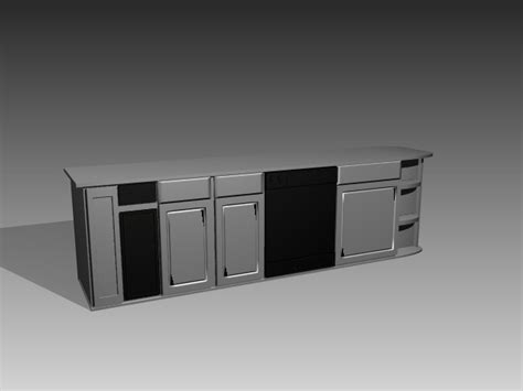 Modular Kitchen Cabinet 3d Model 3dsmax3dsautocad Files Free Download