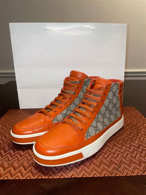 Gucci Gucci Orange Hightop Sneaker Grailed