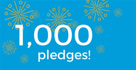 Celebrating 1000 Pledges Pledge 1