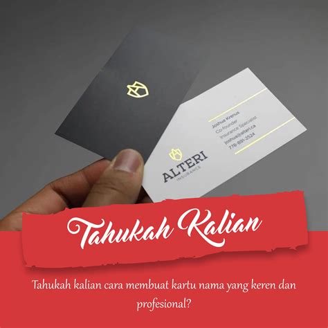 Cara Membuat Kartu Nama Yang Keren Dan Profesional - Riset