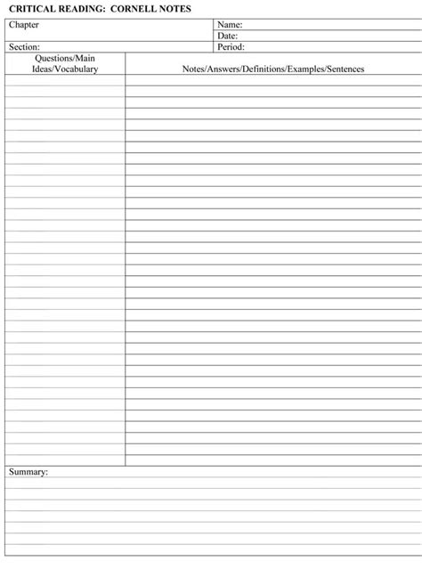 5 family minutes in a meeting templates pdf free premium templates. 40 Free Cornell Note Templates (with Cornell Note Taking ...