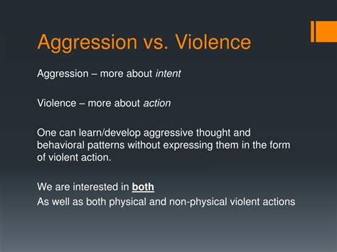 Ppt Aggression Vs Violence Powerpoint Presentation Free Download