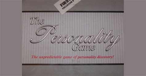 The Personality Game Board Game Boardgamegeek