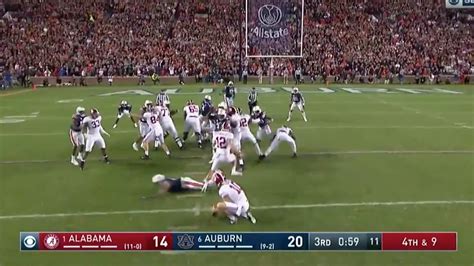 Alabama Botches Field Goal After Touchdown Overturned Video Sports