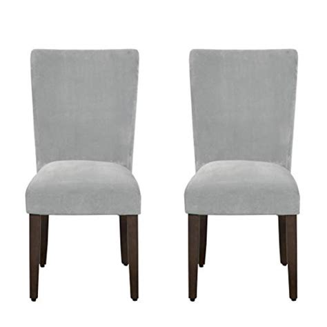 HomePop Parsons Classic Upholstered Accent Dining Chair Set Of 2 Gray
