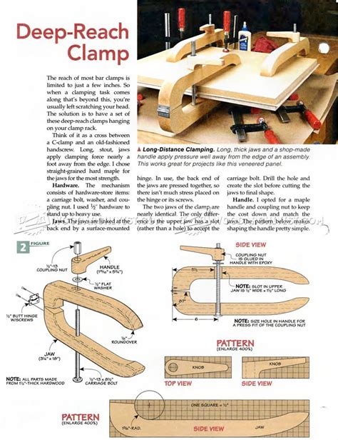This tutorial will teach you how to use clamps for woodworking. DIY Deep Reach Clamps - Clamp and Clamping Tips, Jigs and ...