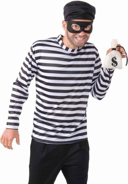 Adult Burglar Classic Bank Robber Thief Costume Standard Large 42 For Sale Online Ebay