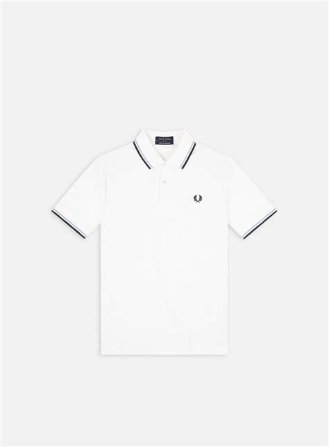 Fred Perry Twin Tipped Polo Shirt White Men S