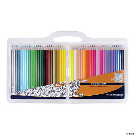 50 Color Pro Art Colored Pencils Oriental Trading