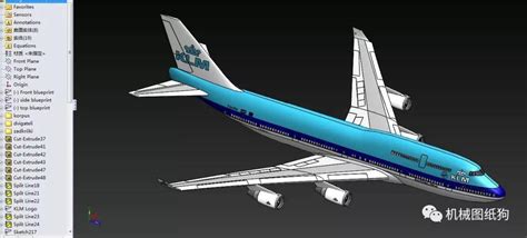 【飞行模型】波音747客机模型3d图纸 Solidworks设计 Igs Step格式 飞机建模 知乎