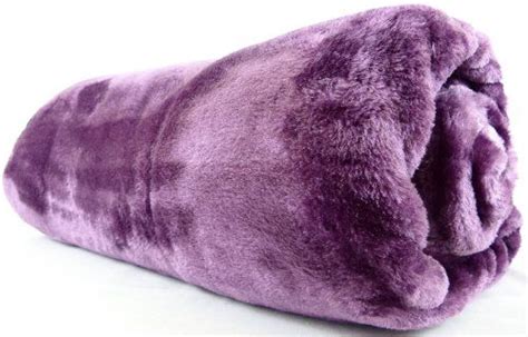 Bedding Online X Large Purple Aubergine Faux Fur Throw Mink Blanket