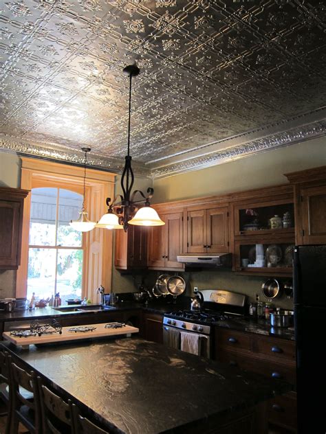 Tin Ceiling Panels In Historic Kitchen Tin Ceiling Kitchen Kitchen