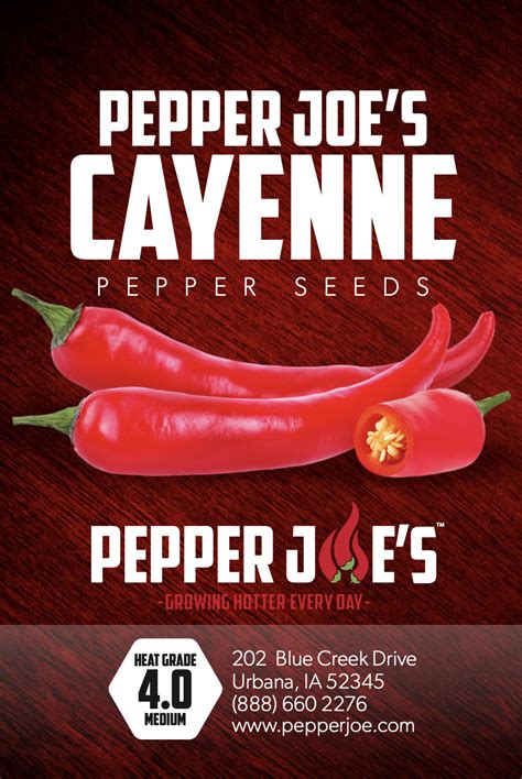 Pepper Joe Cayenne Pepper Seeds Pepper Joe’s