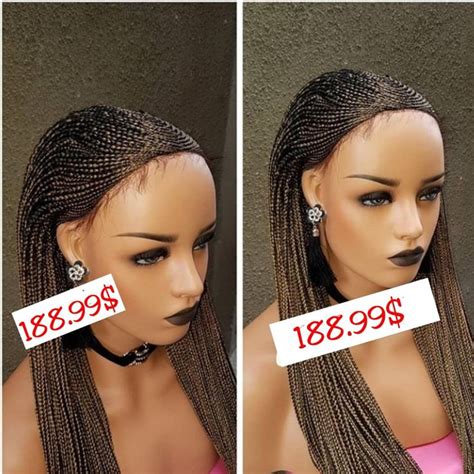 Cornrow Braid Lace Wig Cornrow Braided Wig Front Lace Etsy Lace