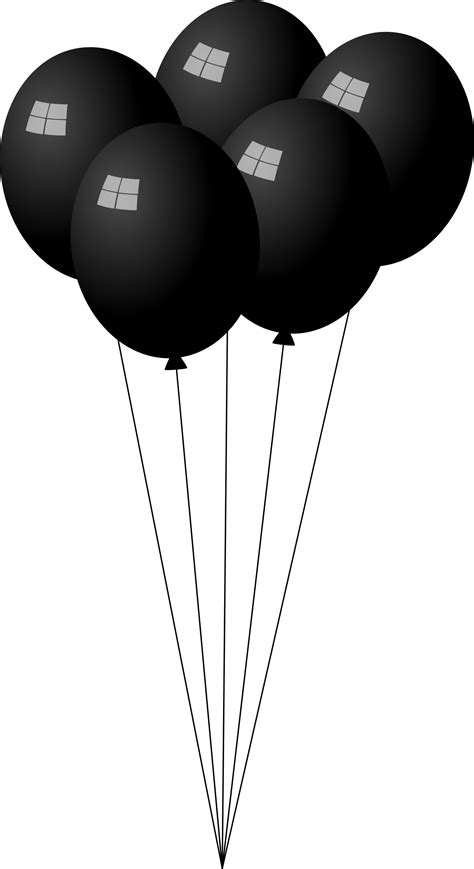 Balloons Clipart Transparent Background Black Pictures On Cliparts Pub