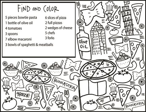 Kids Menu Coloring Page At Free Printable Colorings