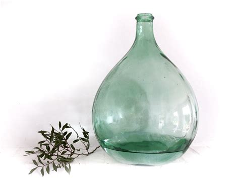 French Extra Large Green Glass Bottle By Frenchmelody On Etsy