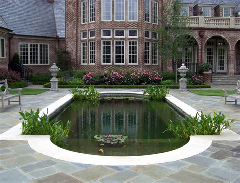 English Tudor Garden With Traditional Formal Koi Pond Harold Leidner