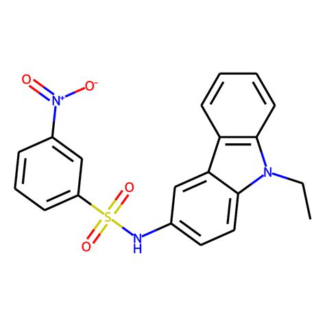 4534 3953 — chemdiv screening compound n 9 ethyl 9h carbazol 3 yl 3 nitrobenzene 1 sulfonamide